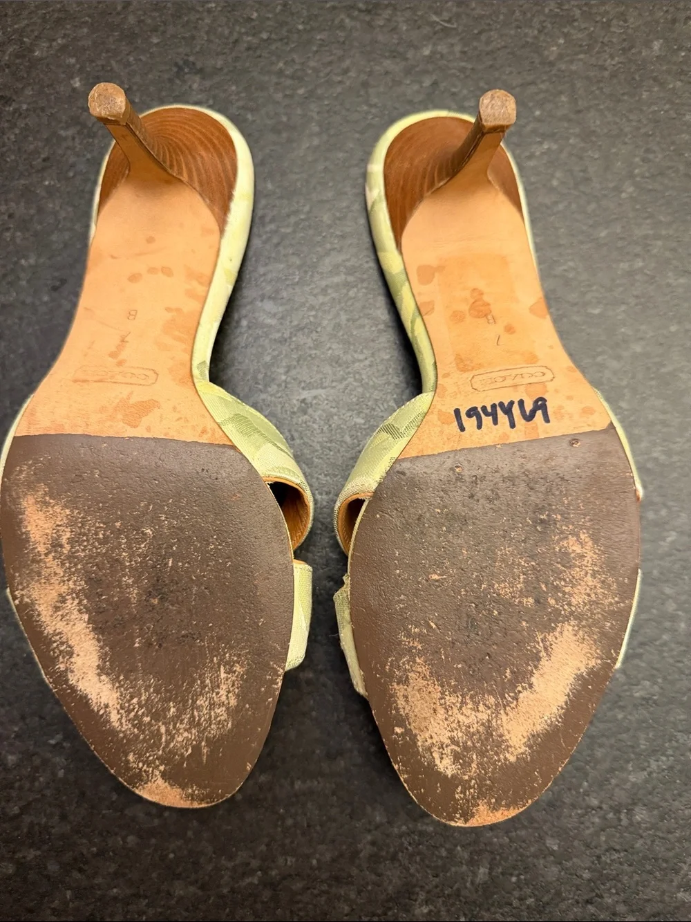 Coach rare ladybug slides vintage shoes 7 B